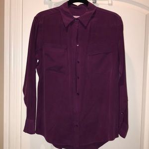 Equipment button down silk blouse.